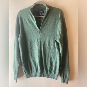 Men’s Nordstrom cotton and cashmere 1/4 zip sweater size large
